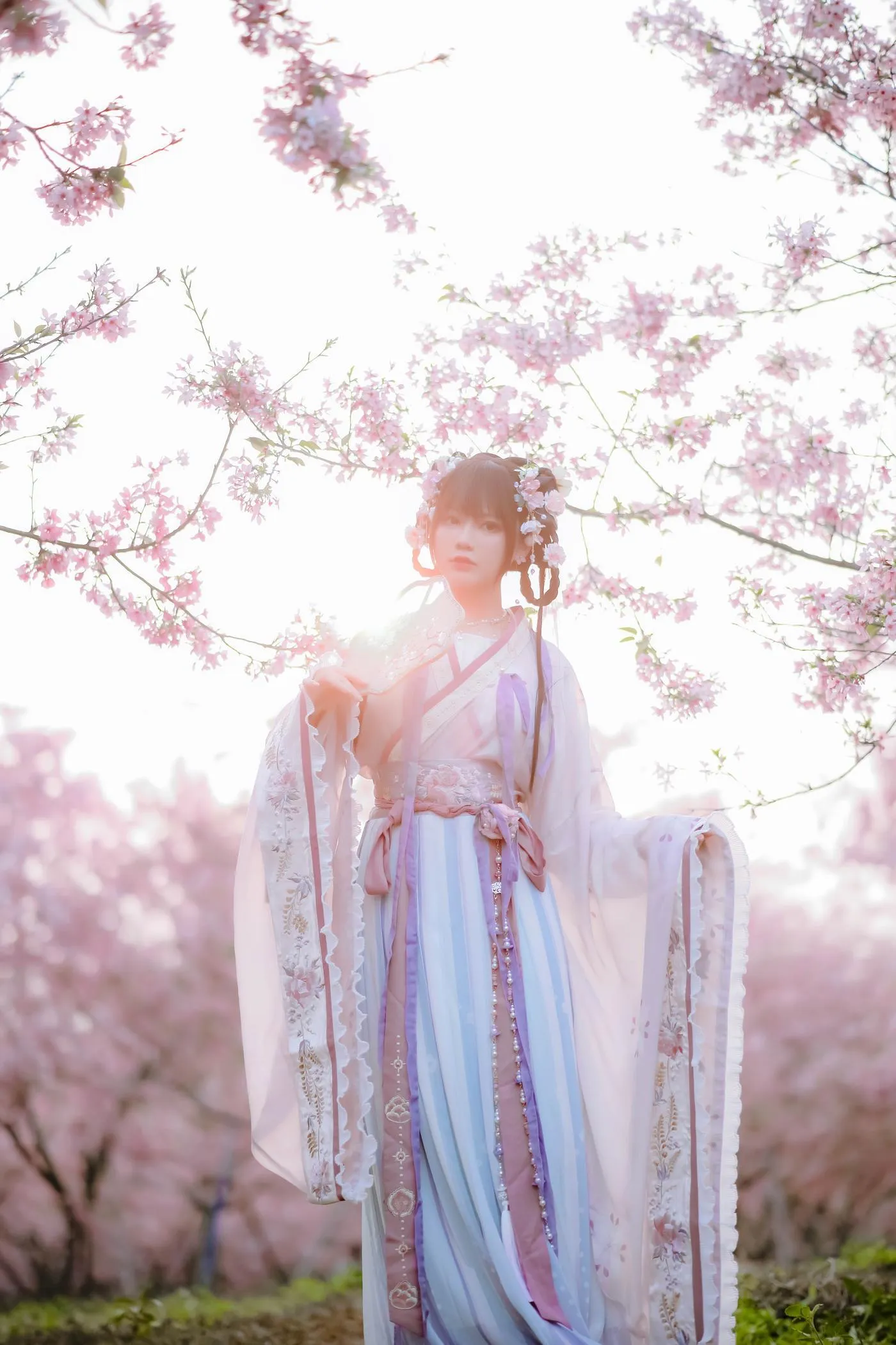 Nyako喵子 – NO.35 樱花汉服 花神祈愿 [52P]插图3